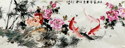 卢士杰日记-牡丹，鸡，鱼，这三样搭配真是绝配：自古人们对鸡鱼就有特殊的感情，又寓意“大吉”“【图2】