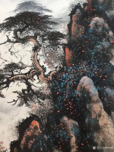 罗树辉日记-国画山水苍松《乱云飞渡仍从容》四尺整张68×138厘米，新完成。分享给大家欣赏。【图1】