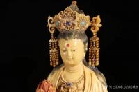 艺术家东方古玩城堡收藏:回流牙雕观音立像，尺寸：高22cm  宽6cm 重量359.【图2】