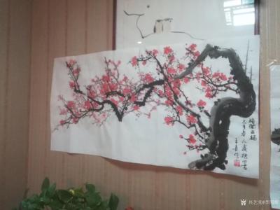 李同辉收藏-巾国风彩，陇上墨人花鸟家庭培训班，一家人一起创作红梅报春图《梅开五福》《墙角数枝【图3】