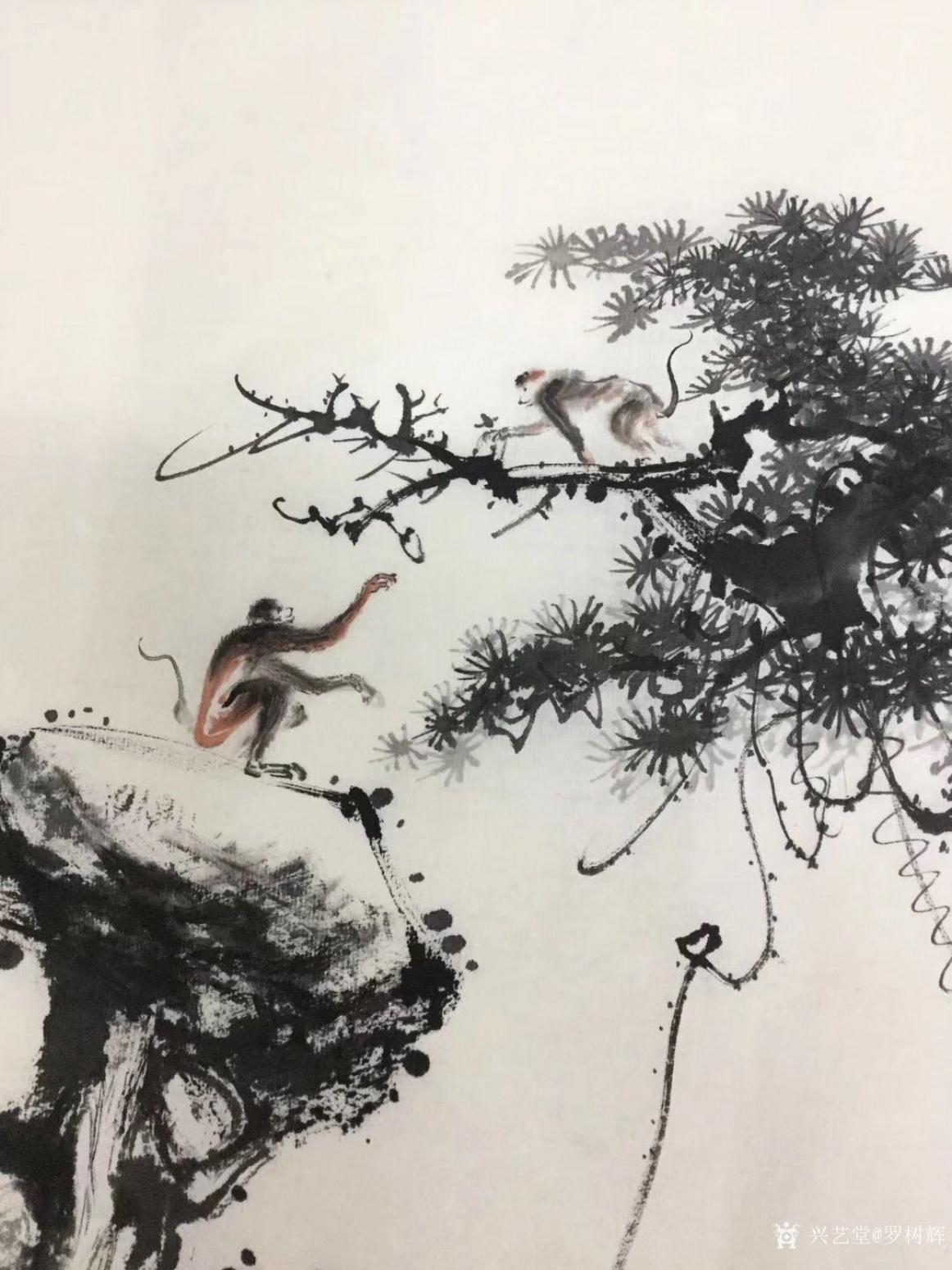 罗树辉国画作品《松-聊到深处话题多》【图1】