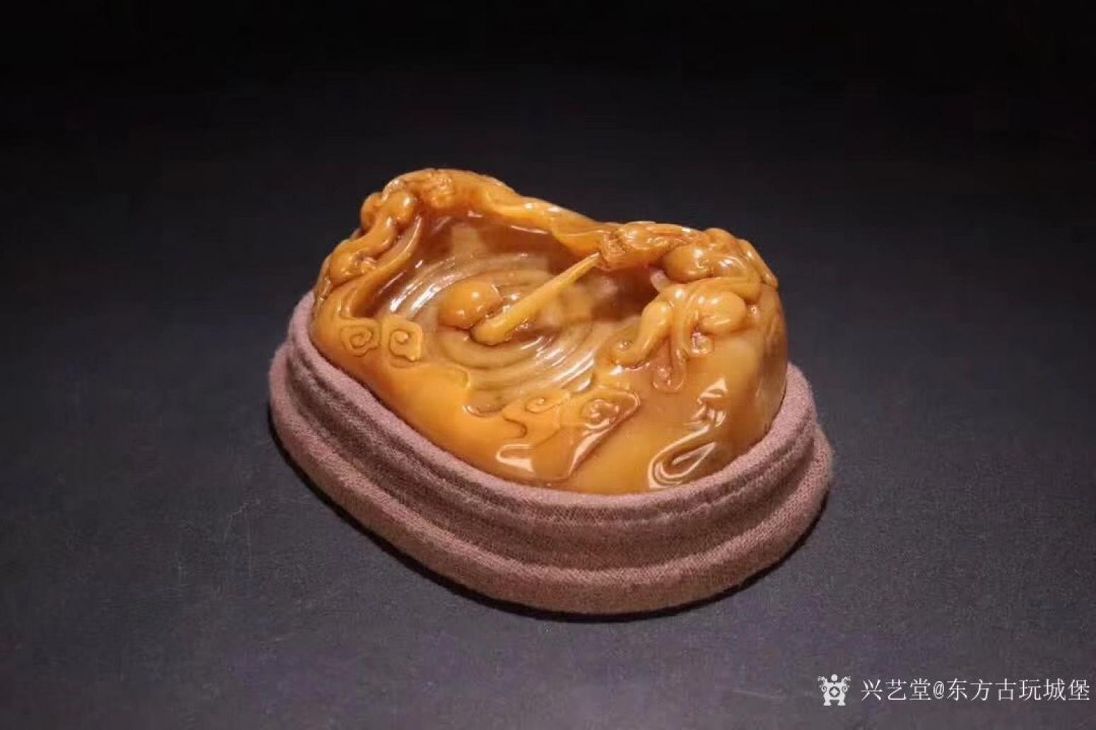 东方古玩城堡文玩杂项作品《寿山田黄石文房笔舔》