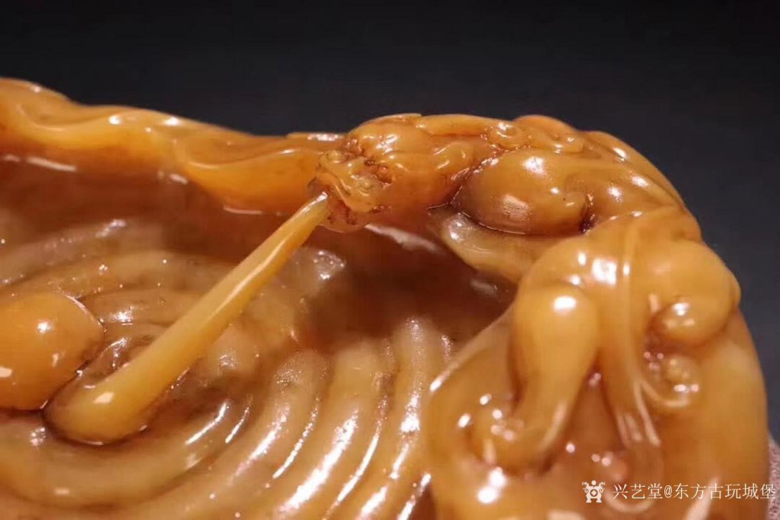 东方古玩城堡文玩杂项作品《寿山田黄石文房笔舔》【图0】