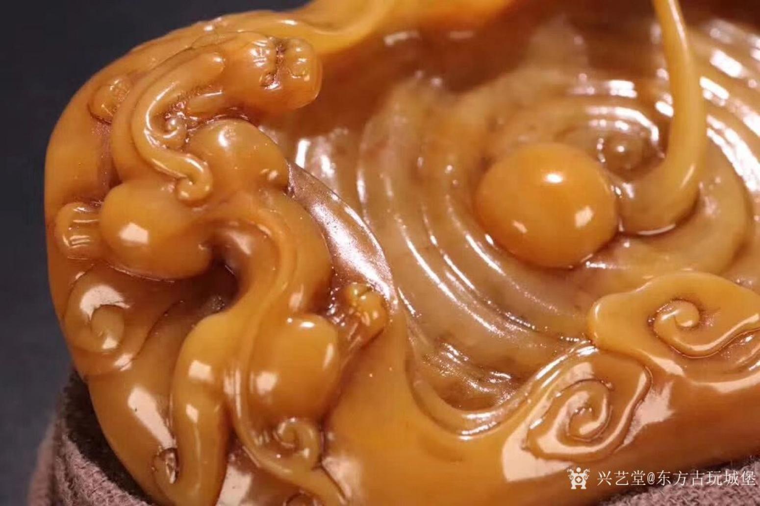 东方古玩城堡文玩杂项作品《寿山田黄石文房笔舔》【图1】