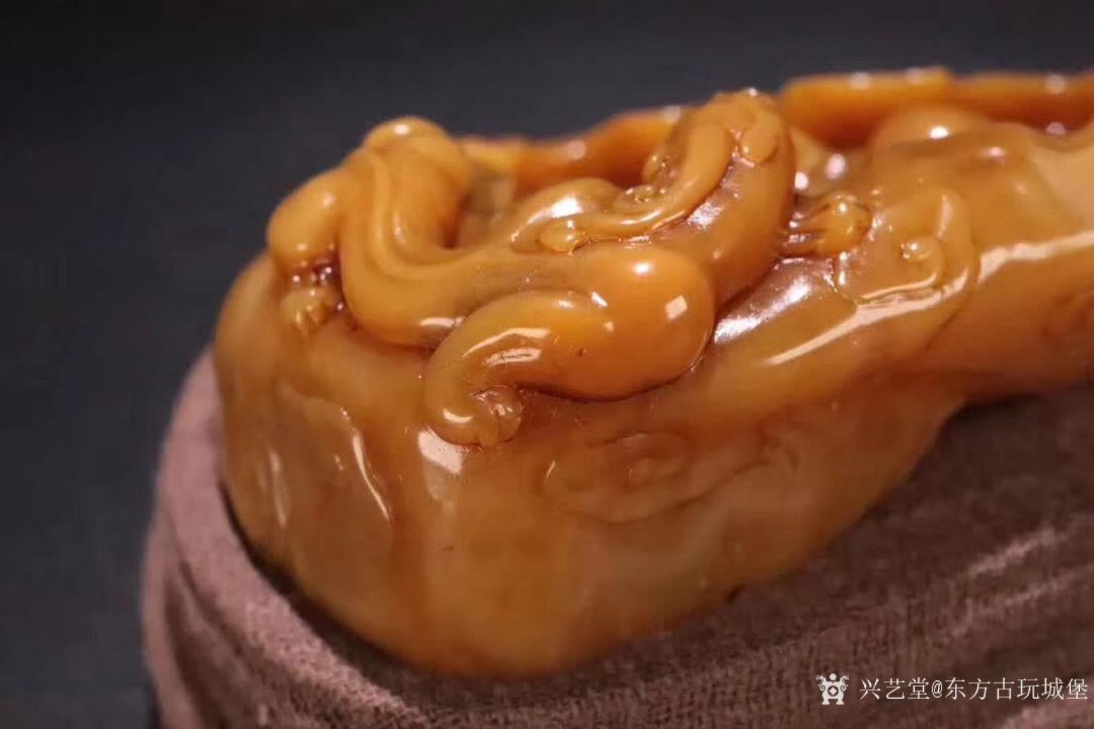 东方古玩城堡文玩杂项作品《寿山田黄石文房笔舔》【图2】