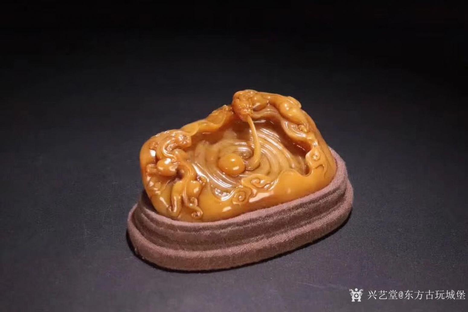 东方古玩城堡文玩杂项作品《寿山田黄石文房笔舔》【图4】