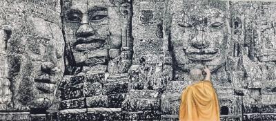 马培童日记-“逼出来的坚强，扛出来的独立！”焦墨画感悟笔记（95）
  焦墨画需要有一片仰【图1】