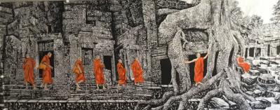 马培童日记-“逼出来的坚强，扛出来的独立！”焦墨画感悟笔记（95）
  焦墨画需要有一片仰【图2】