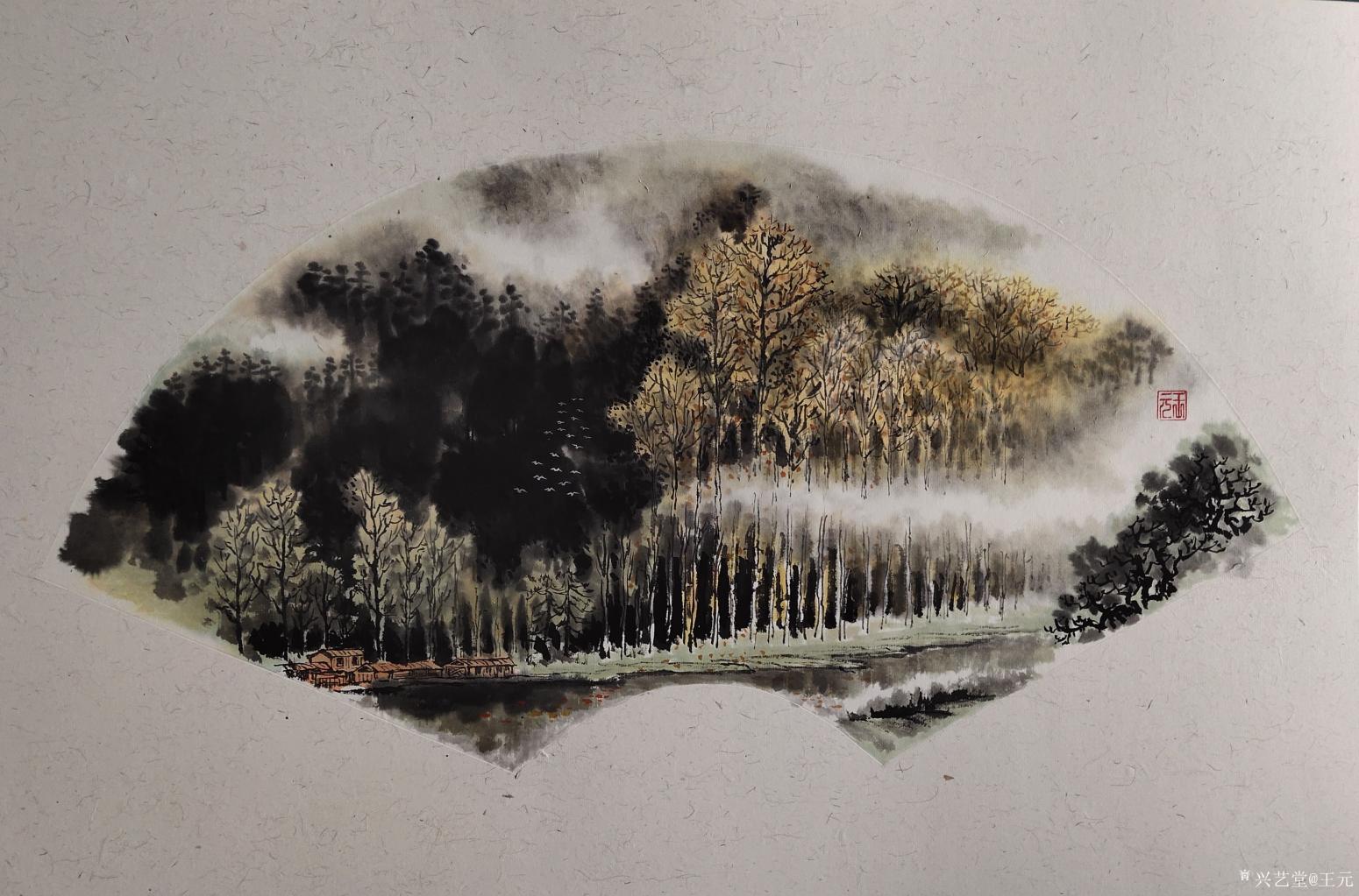 王元国画作品《秋》