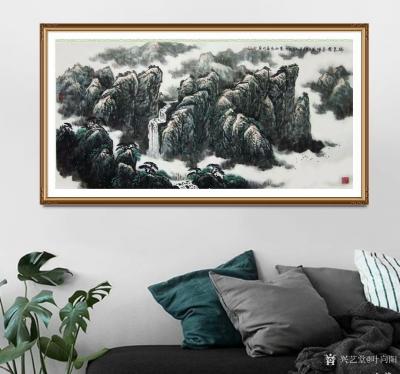 叶向阳日记-翰墨颂中华:《高原秋韵》叶向阳国画山水画作品，这是1985年我到陕北写生所见得此【图4】