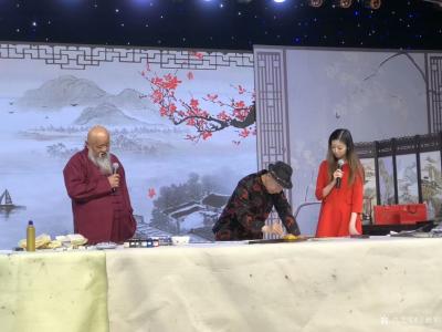 王世军生活-2019年5月4日应邀在京参加吉林卫视《聚星汇》栏目拍摄现场挥毫泼墨创作国画花鸟【图2】
