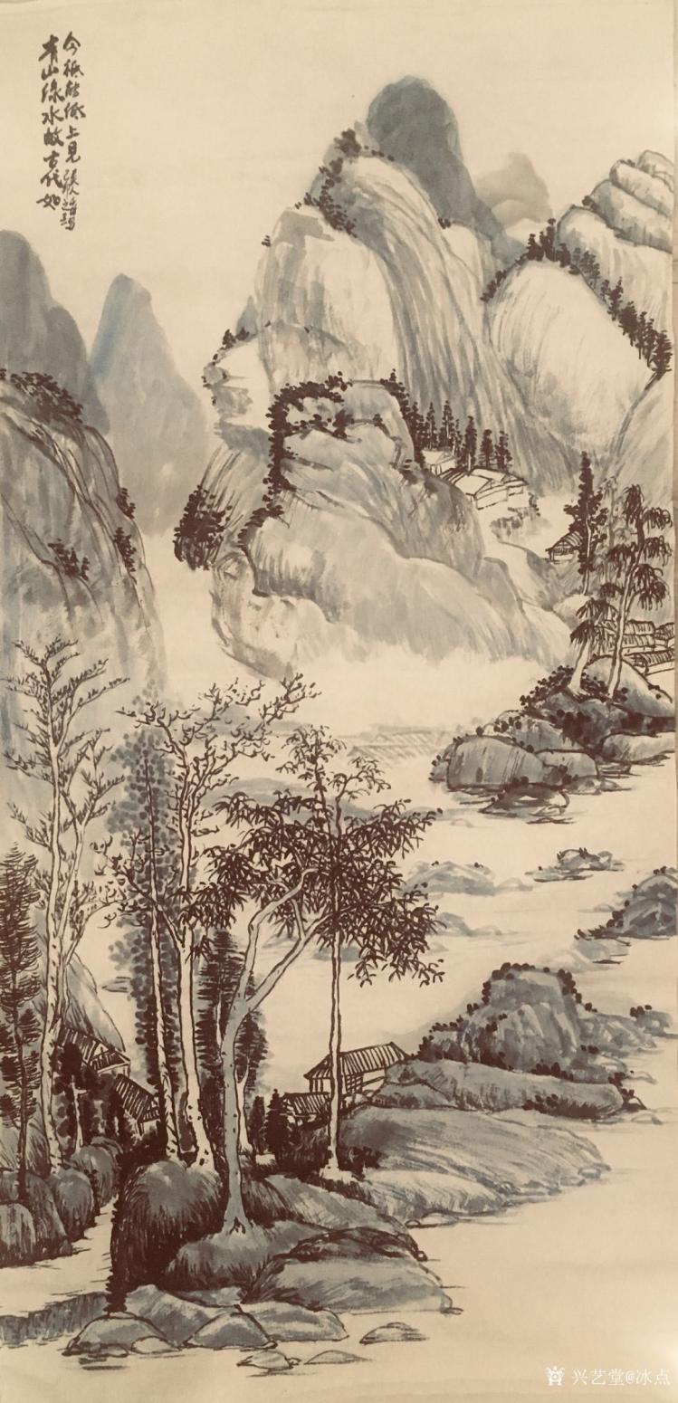 冰点国画作品《山水》