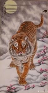 马新荣国画作品《虎—王者归来》价格1000.00元