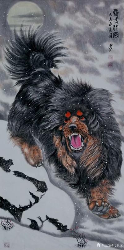 马新荣日记-近期作品分享国画动物画老虎系列《王者归来》，《虎啸山林》，尺寸四尺竖幅，国画动物【图3】