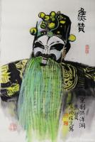 艺术家马曙光日记:马曙光画戏剧人物脸谱《焦赞》《孟良》
每幅四尺三开…此是京【图1】