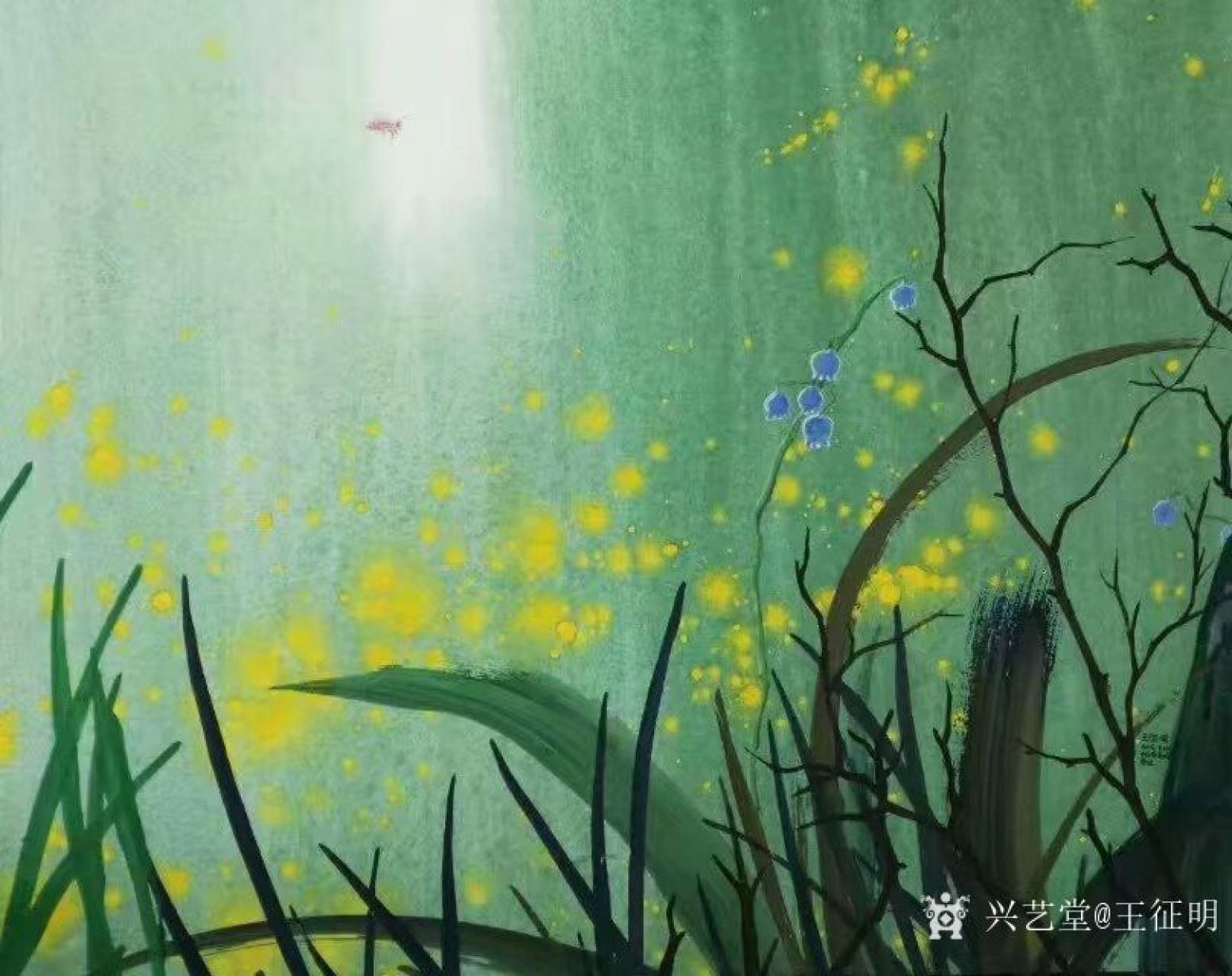 王征明油画作品《水意画-蝉》【图0】