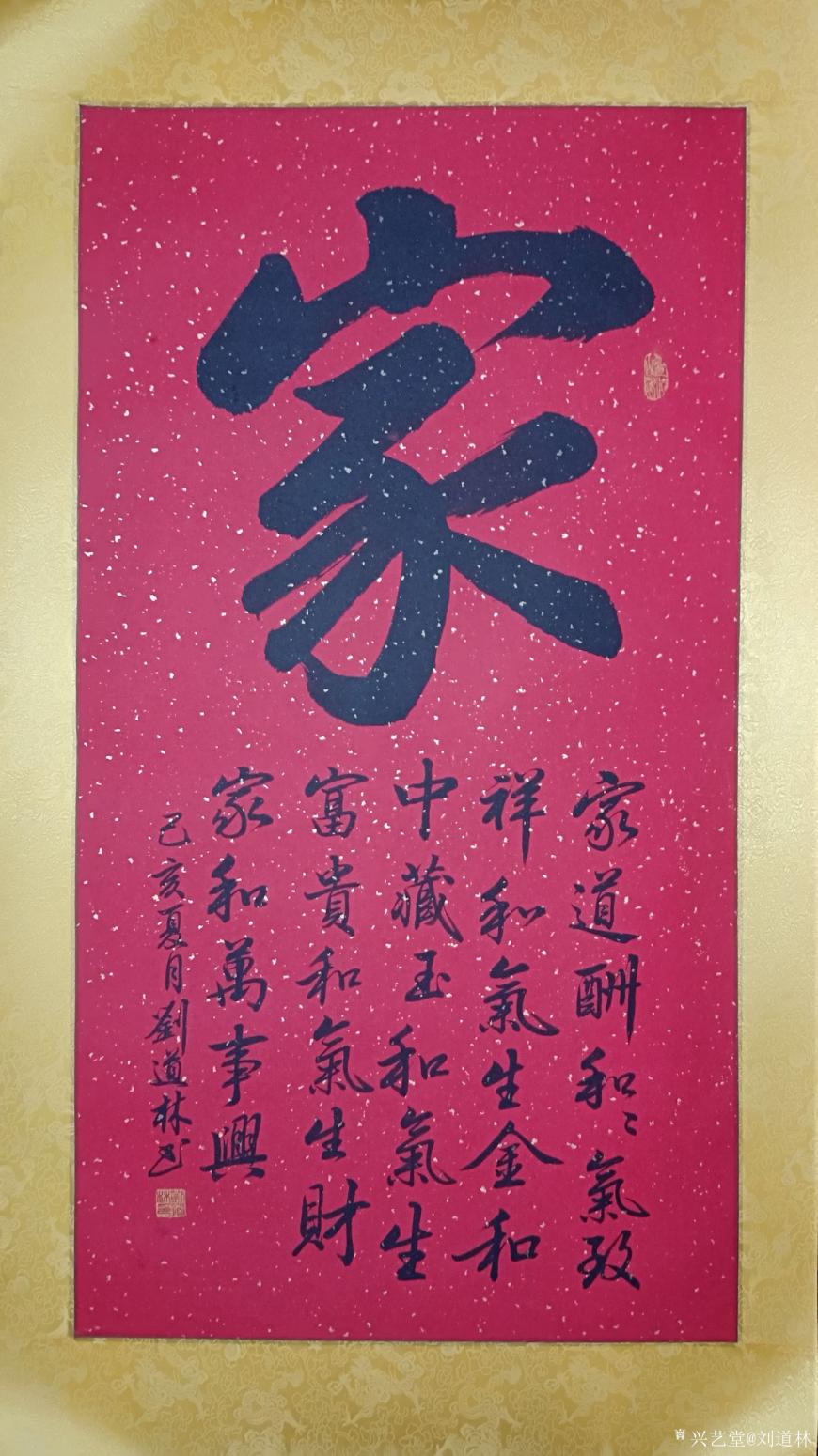 刘道林书法作品《家》