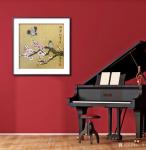 石广生日志-国画花鸟《瑞雪兆丰年》，尺寸四尺斗方。朋友送包茶叶给我，无以【图2】