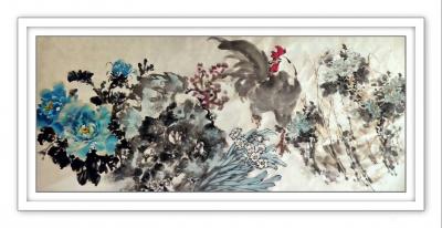 陈子华日记-《沁园春》题牡丹图,李克敏文
影月无痕，凝霞有信，锦萼云裳。
看红娇粉淡，紫【图1】