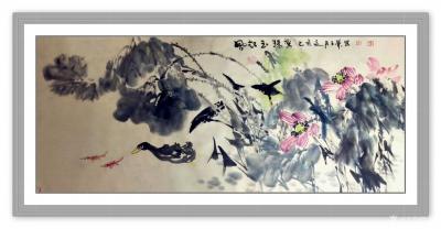 陈子华日记-《沁园春》题牡丹图,李克敏文
影月无痕，凝霞有信，锦萼云裳。
看红娇粉淡，紫【图2】