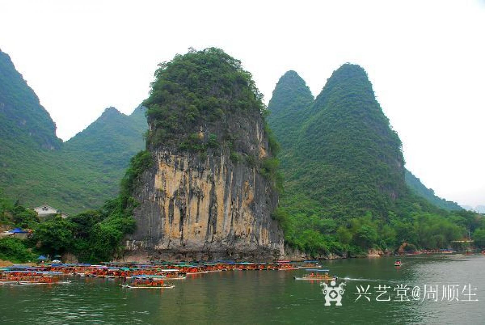 周顺生国画作品《四尺漓江春光》【图0】