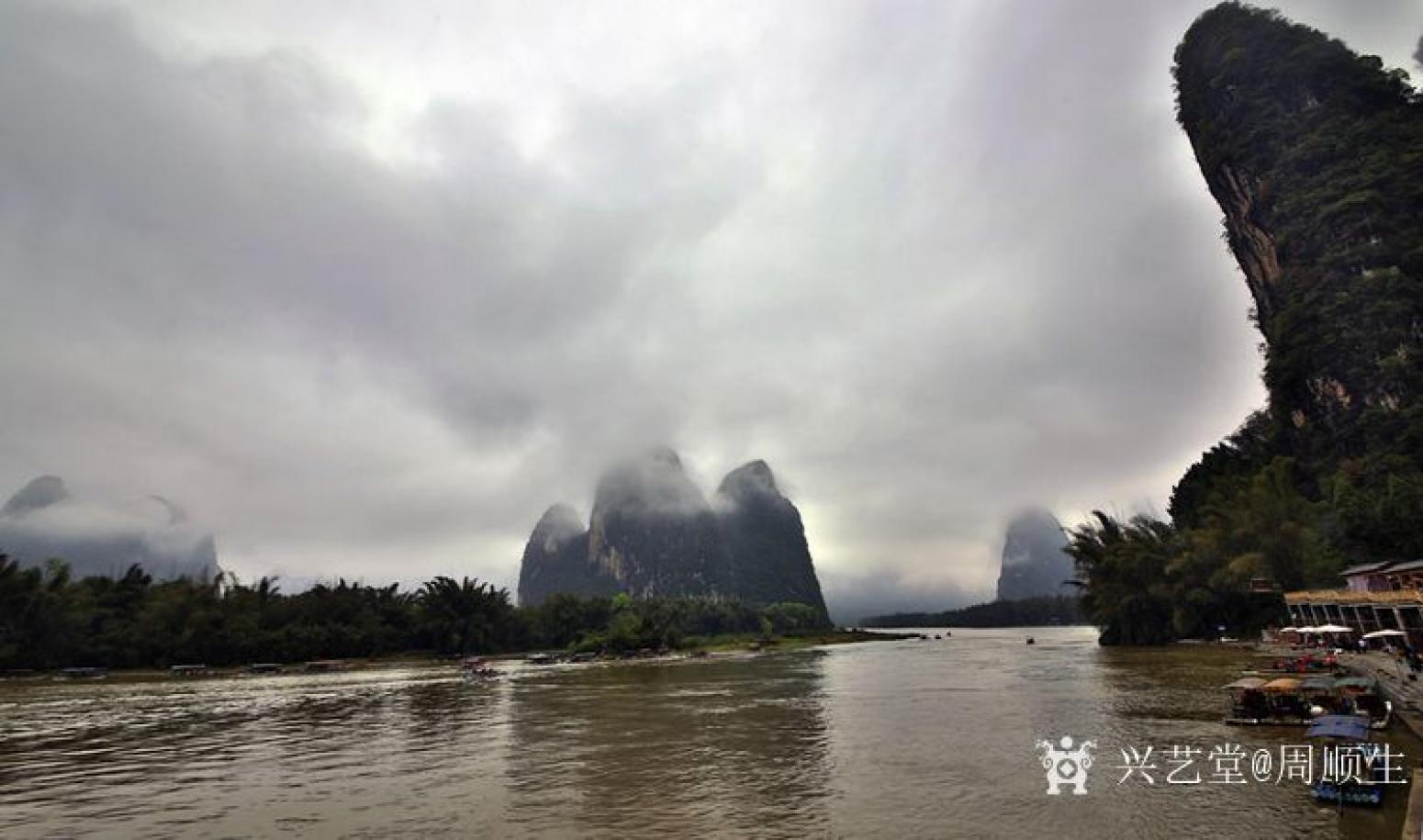 周顺生国画作品《四尺漓江春光》【图3】