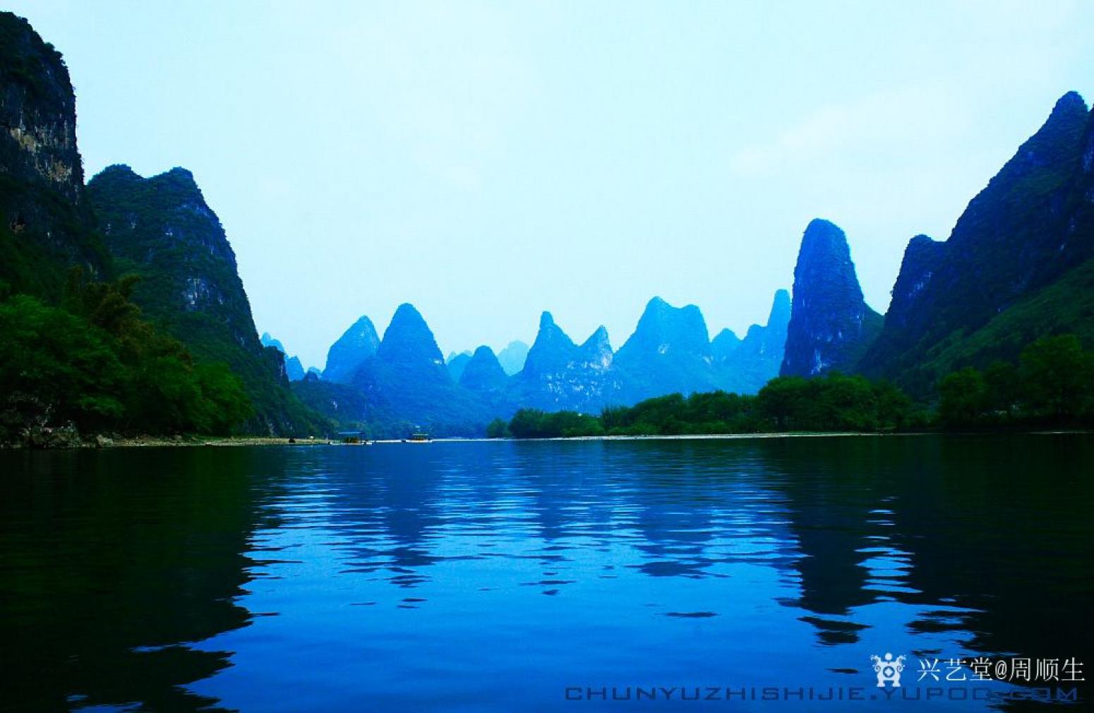 周顺生国画作品《四尺漓江春光》【图5】