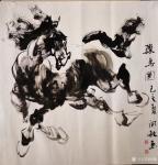 阎敏日志-童心未泯，快乐前行！祝大家六一儿童节快乐哦！
  做国画“【图1】