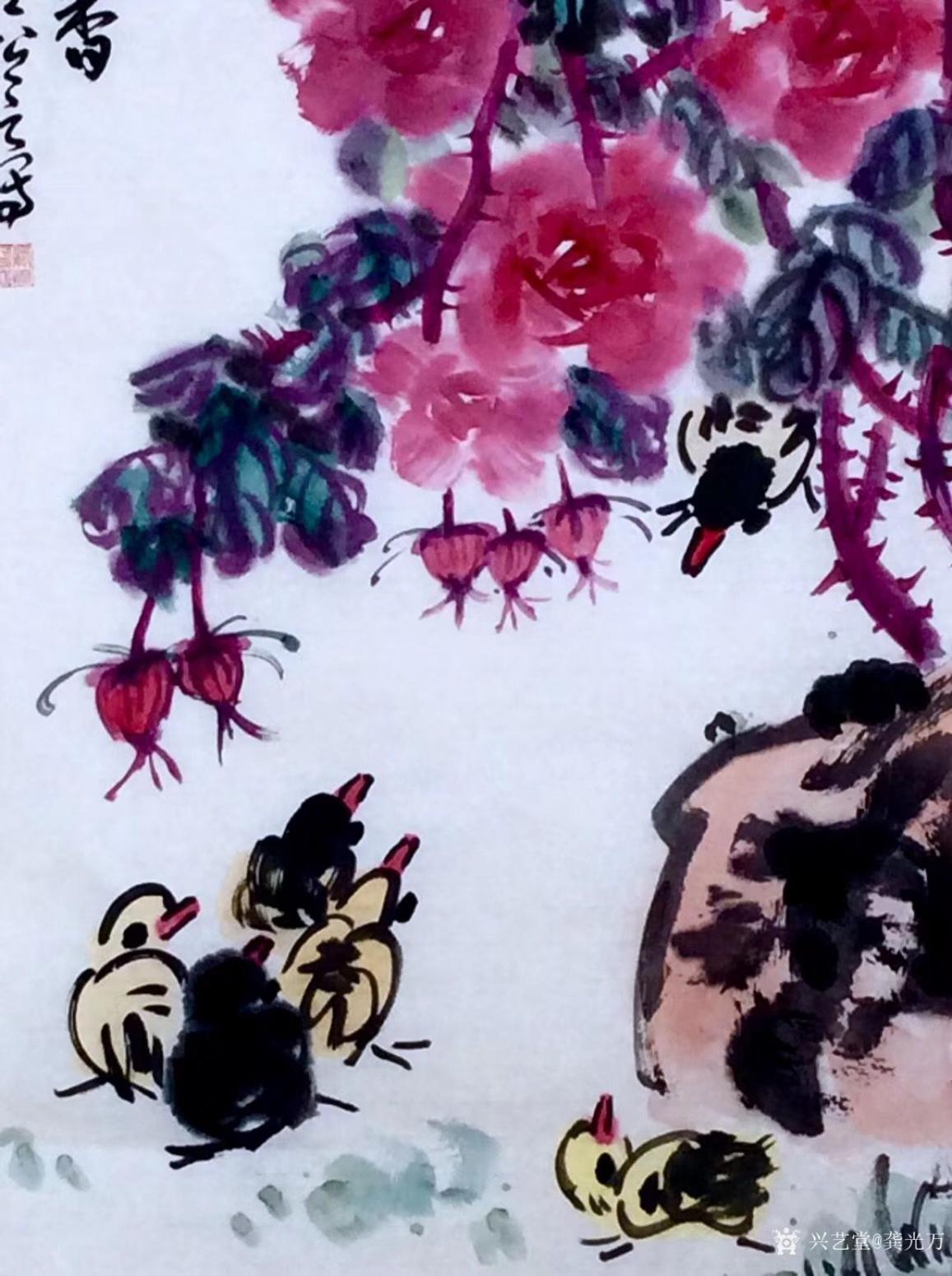 龚光万国画作品《玫瑰飘香》【图0】