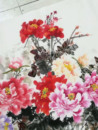 卢士杰日记-创作一副六尺作品“花开富贵”，从八点准备，九点，十点，十一点，十二点，一点，一点【图2】