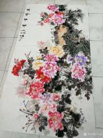 艺术家卢士杰日记:创作一副六尺作品“花开富贵”，从八点准备，九点，十点，十一点【图4】