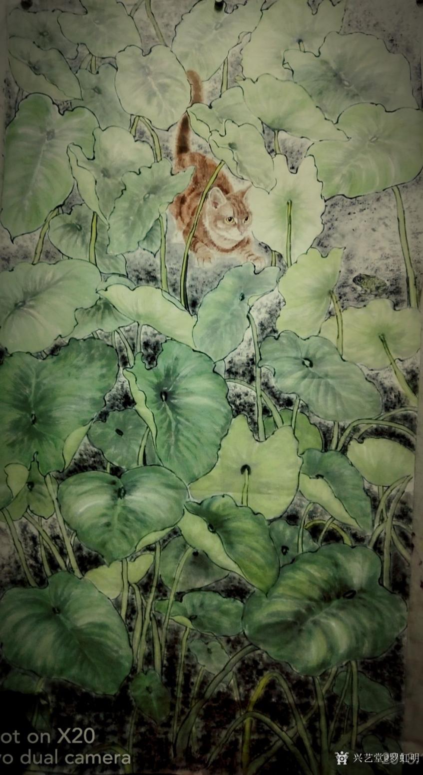 罗虹明国画作品《乡情》