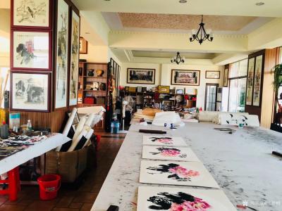 叶仲桥收藏-6月14日云城区领导廖伟带领云城街道有关负责人，到我的乡村美术馆参观考察指导，与【图4】