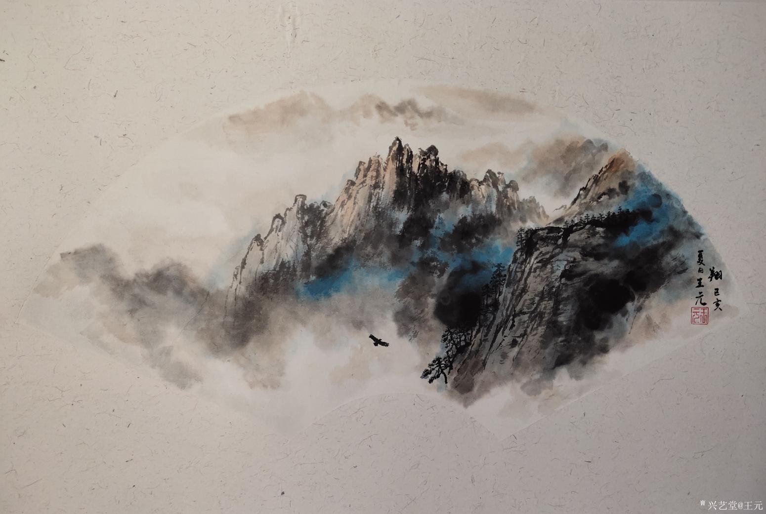 王元国画作品《翔》