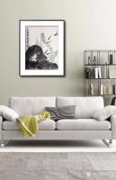 艺术家石广生日记:国画花鸟画新作《小孔招鱼》，附装裱效果图；
  答应给小孔【图2】