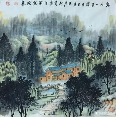 刘应雄日记-紅色之旅釆风写生作品之井冈山系列作品《八角楼的春天》《龙江书院》《宁岗一角》《重【图4】