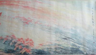 陈宇日记-听了朱之文同志的“滚滚长江东逝水”歌，感觉岁月很是沧桑，随即创作出一幅8米长幅的【图5】