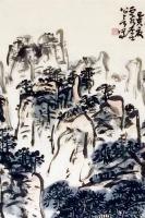 艺术家龚光万日记:写意山水画《触袖野花多自舞，避人幽鸟不成啼》，作品尺寸四尺竖【图1】