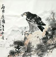 艺术家卢士杰日记:国画鹰系列作品《高瞻远瞩，百里秋毫》《志在千里》；
  第【图0】