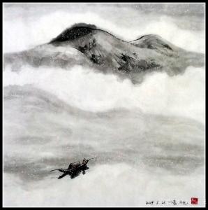 艺术品图片：艺术家三月天国画作品名称《独钓寒江雪》价格888.00 元