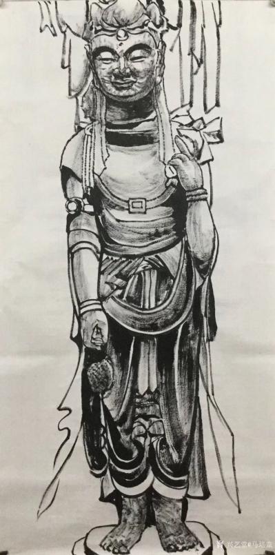 马培童日记-“佛说、所有的遇见，都是一种偿还”马培童焦墨画感悟笔记（103）
  人在做、【图2】