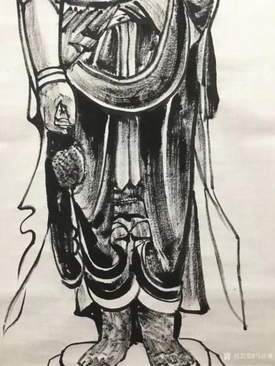 马培童日记-“佛说、所有的遇见，都是一种偿还”马培童焦墨画感悟笔记（103）
  人在做、【图4】