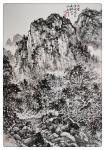 阎敏日志-国画山水画《山岚晨风起，农家浴新晖》，《溪山询路径，笔墨写芳【图2】