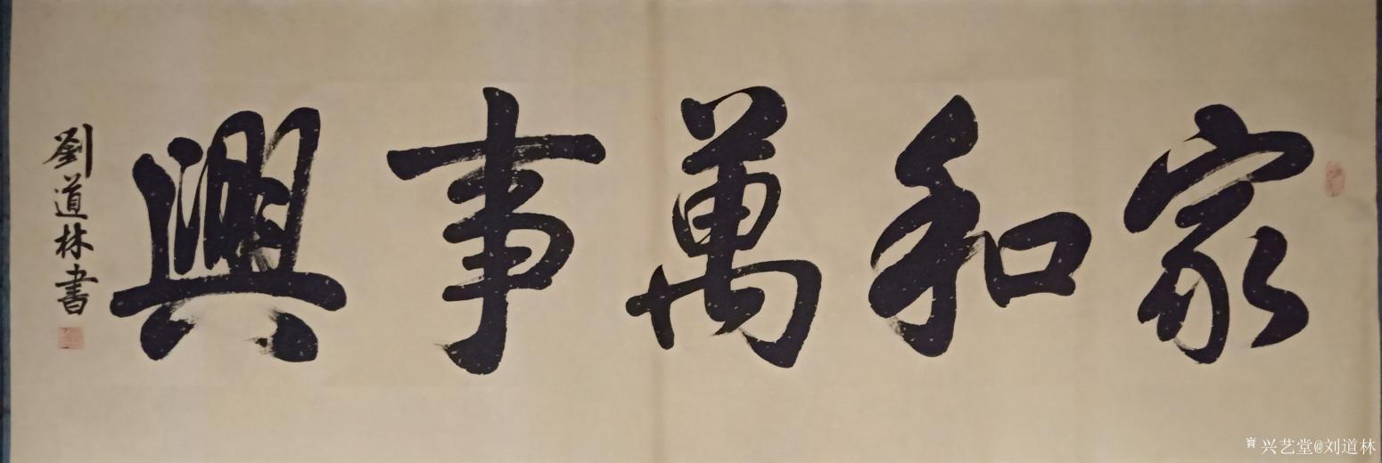 刘道林书法作品《家和万事兴》【图0】