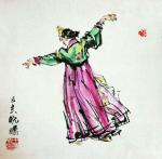 王晓鹏日志-水墨画人物画朝鲜舞蹈《阿里郎》系列作品欣赏。素材人物为:小娟【图3】