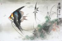 艺术家李伟强日记:国画花鸟画《朝夕相处》《 逸趣出仙姿，情随水草池。》
  【图1】