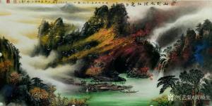 艺术品图片：艺术家周顺生国画作品名称《四尺山到秋深红更多》价格1800.00 元