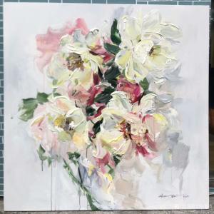 艺术品图片：艺术家周海波油画作品名称《北欧风格花卉1》价格800.00 元