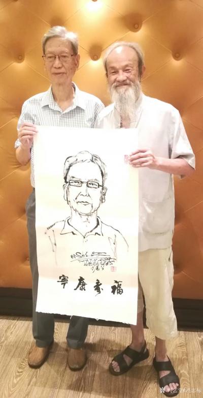 洪志标日记-人物肖像速写作品：第一幅是为国台办刘洁一主任和金门县洪允典议长作的两分钟人物肖像【图2】