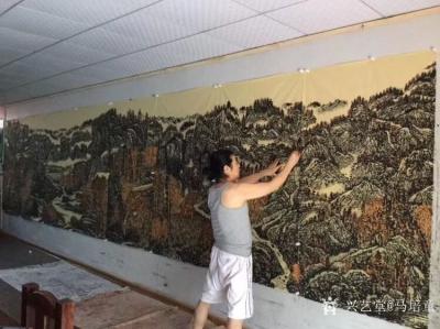 马培童日记-“焦墨画中的天人合一”马培童焦墨画感悟笔记（106）
   我在研究、探索、焦【图1】